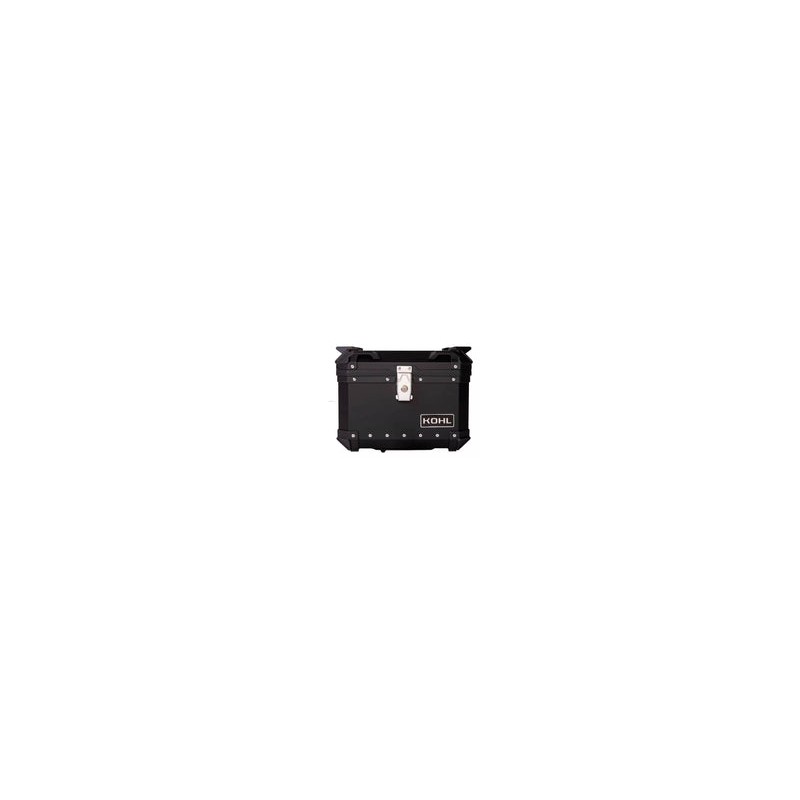 BAUL TRASERO MOTOCICLETA KOHL Q1 ALUMINIO NEGRO 40 LTS