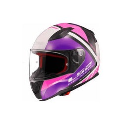CASCO CERRADO LS2 RAPID II BLINK BCO/FUCSIA FF353