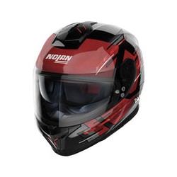 Casco N80-8 Meteor N-com 68 Ngo/rojo Nolan